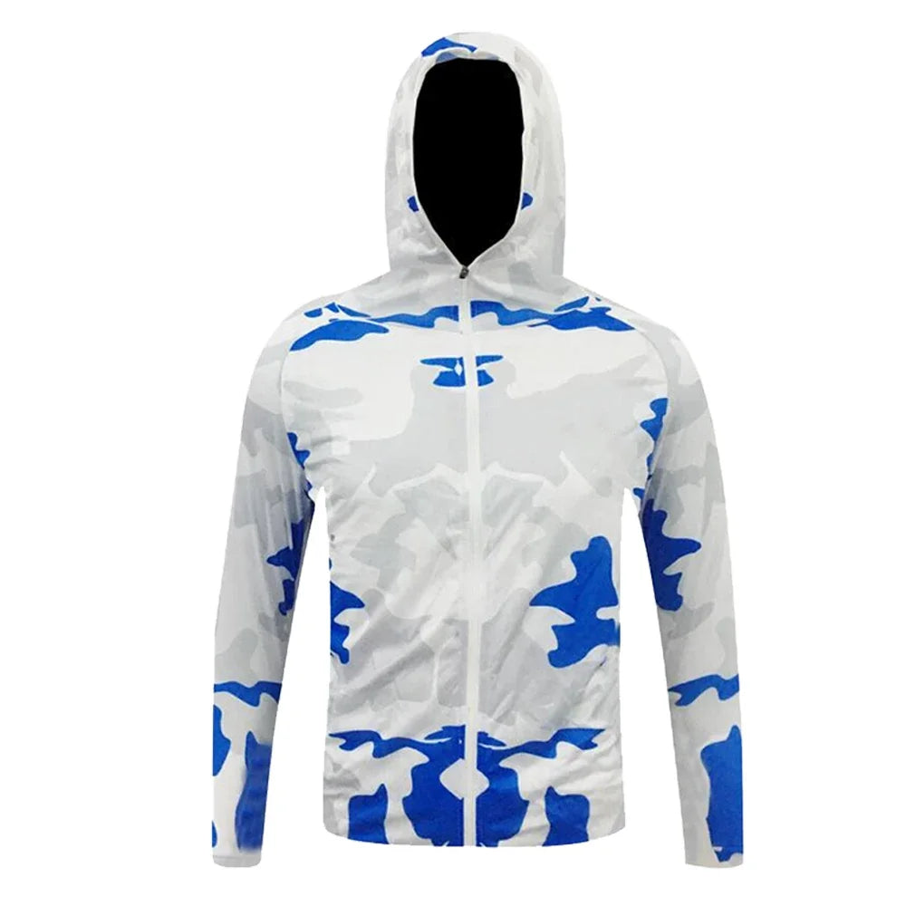 2025 Blue Camo Light Weight Quick Dry Fishing Jacket