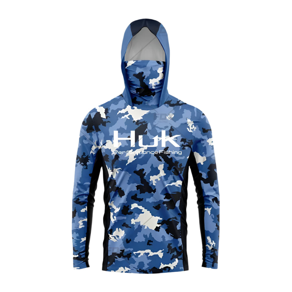 Multi White Camo UPF 50 Fishing Shirt