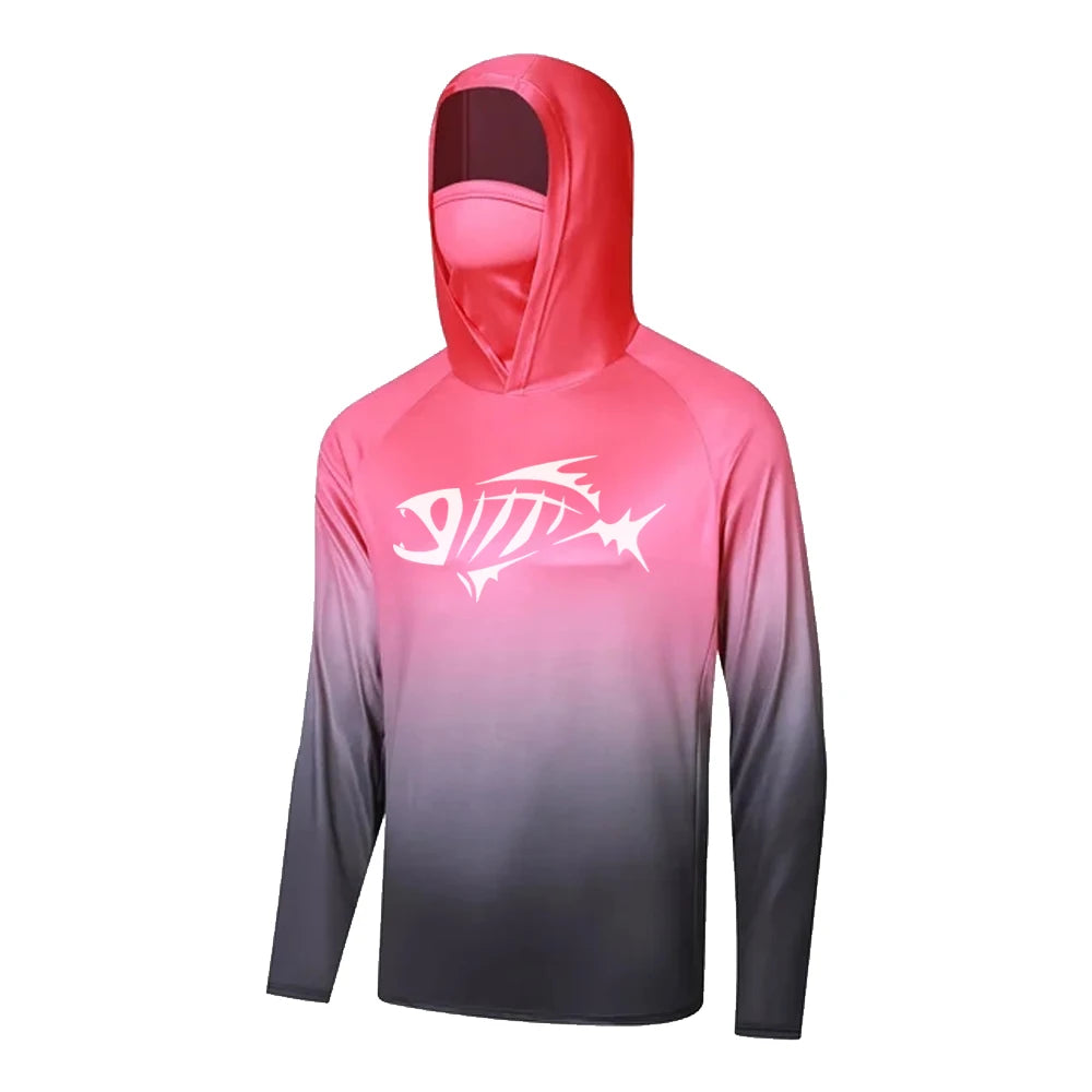 Bones Pink Gradient Fishing Shirt