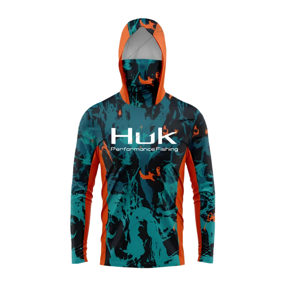 Multi Orange UPF 50 Fishing Shirt