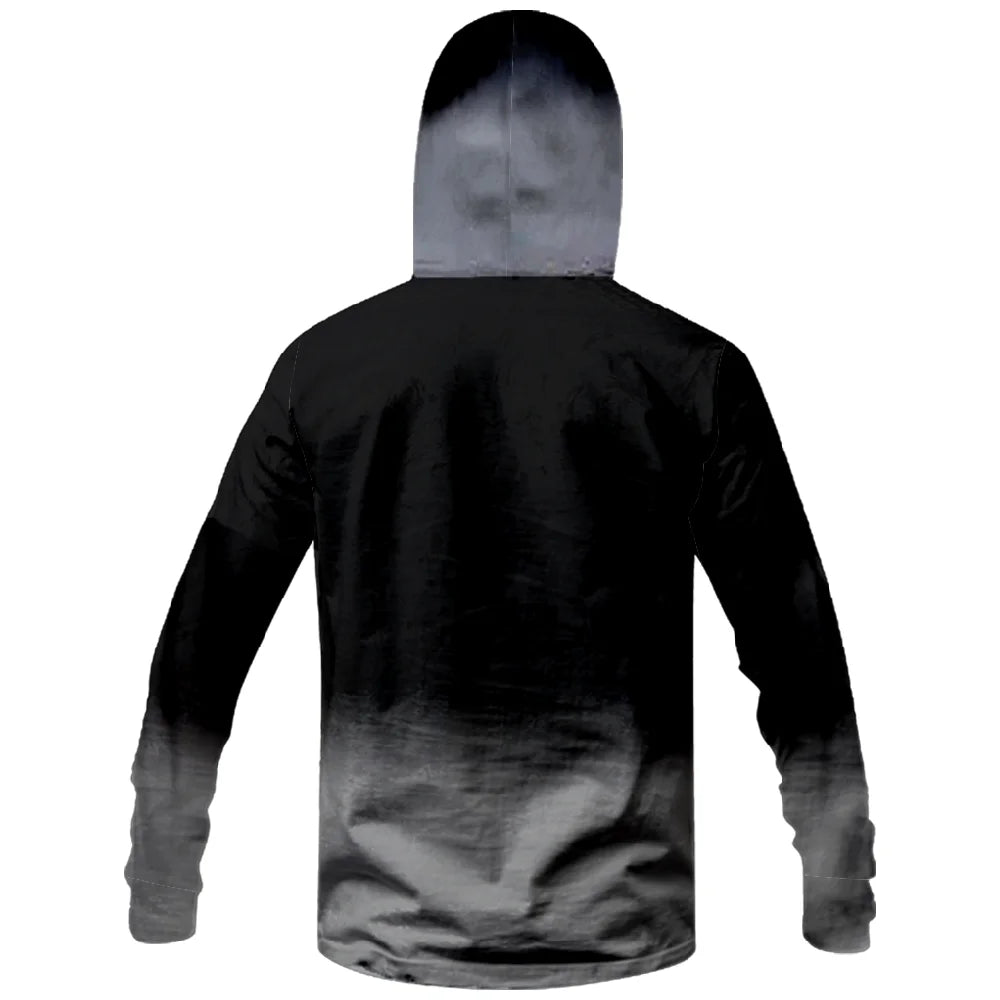 New - Legend Black Hooded Fishing Shirt