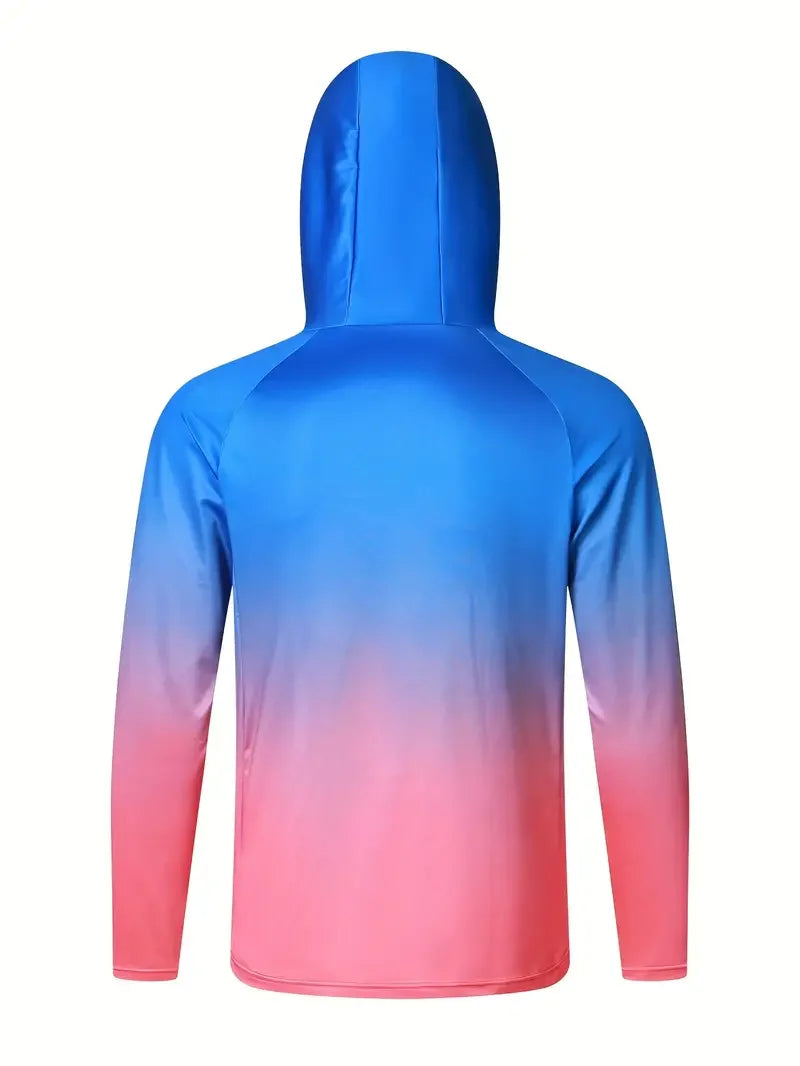 Bones Blue Gradient Fishing Shirt