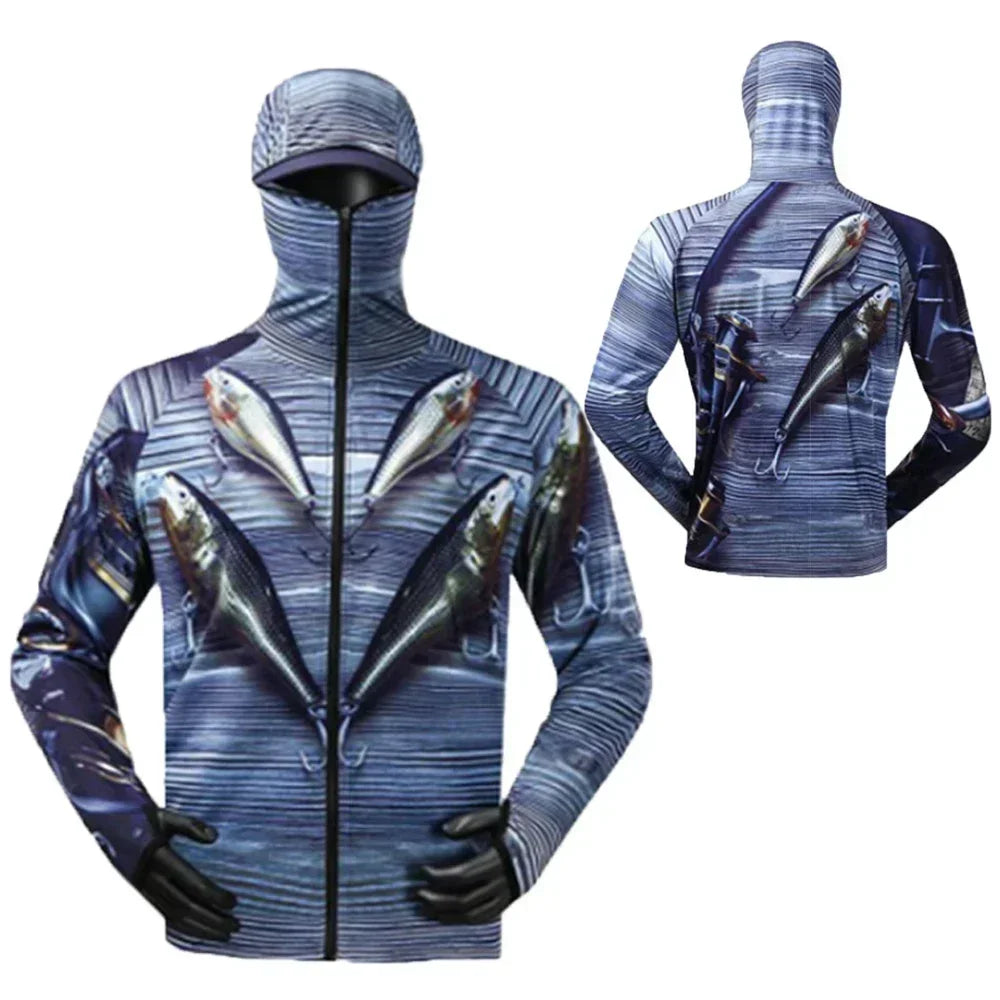 Anti-UV Red Quick-Dry Long Sleeve Fishing Shirt XS-5XXL